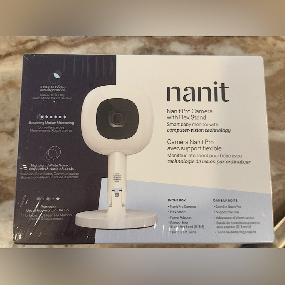 Nanit Pro Baby Monitor with Flex stand 
New in box!